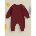 thumbnail image 4 of Wassery Baby Boys Girls Fall One Piece Jumpsuits Newborn Boys Girls Long Sleeve Romper Pants Infant Boys Girls Spring Onesie Bodysuit Clothes 0-18M, 4 of 9