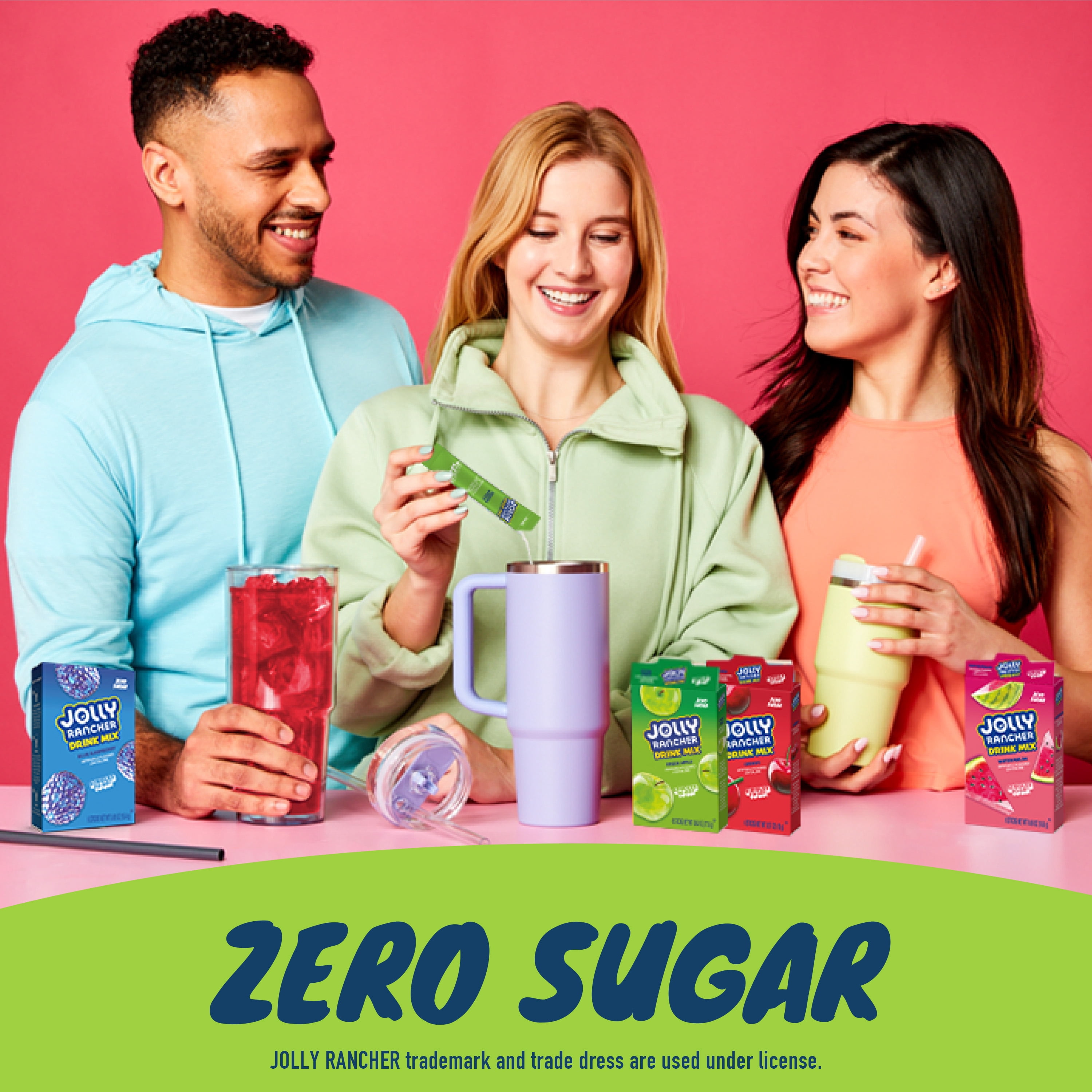 Jolly Rancher Green Apple Sugar-Free Singles to Go Powdered Drink Mix, 6 Count Packets