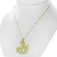 thumbnail image 6 of Men's Yellow Gold Tone 925 Sterling Silver Allah Pendant Necklace Cubic Zirconia, 6 of 7