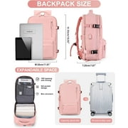 Backpack for Women Men, Carry On Backpack for Everydayon Airplane,Laptop Backpack with Shoe Compartment, Flight Approved Personal Item Bag Waterproof Luggage Backpack pink
