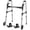 Black Walker With Skis, variant on Folding Walker with 2 Skis and 5" Wheels, Lightweight Walkers for Seniors and Adults, Supports Up to 350 Pounds, Adjustable Height, Compact Standard Walker, Green