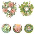 thumbnail image 4 of 3pcs Artificial Floral Candle Rings Wreaths,Small Candle Garland for Wedding Christmas Party Decor, Faux Twigs Taper Candle Holder Rings for Table Centerpieces Window Mirror Desktop Decoration, 4 of 9