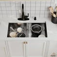 thumbnail image 5 of CASAINC 33" Stainless Steel Double Bowl Undermount Workstation Kitchen Sink with Accessories, Brushed Stainless Steel, 5 of 8