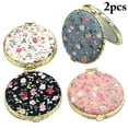 thumbnail image 1 of 2PCS Compact Mirror Vintage Floral Double-side Mini Makeup Mirror Pocket Mirror, 1 of 10