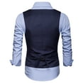 thumbnail image 7 of Baqcunre Vest For Men Summer New Men'S Solid Suit Vest British Slim Fit Large Sweetheart Formal Vest Suits For Men Tops For Men Navy L, 7 of 7