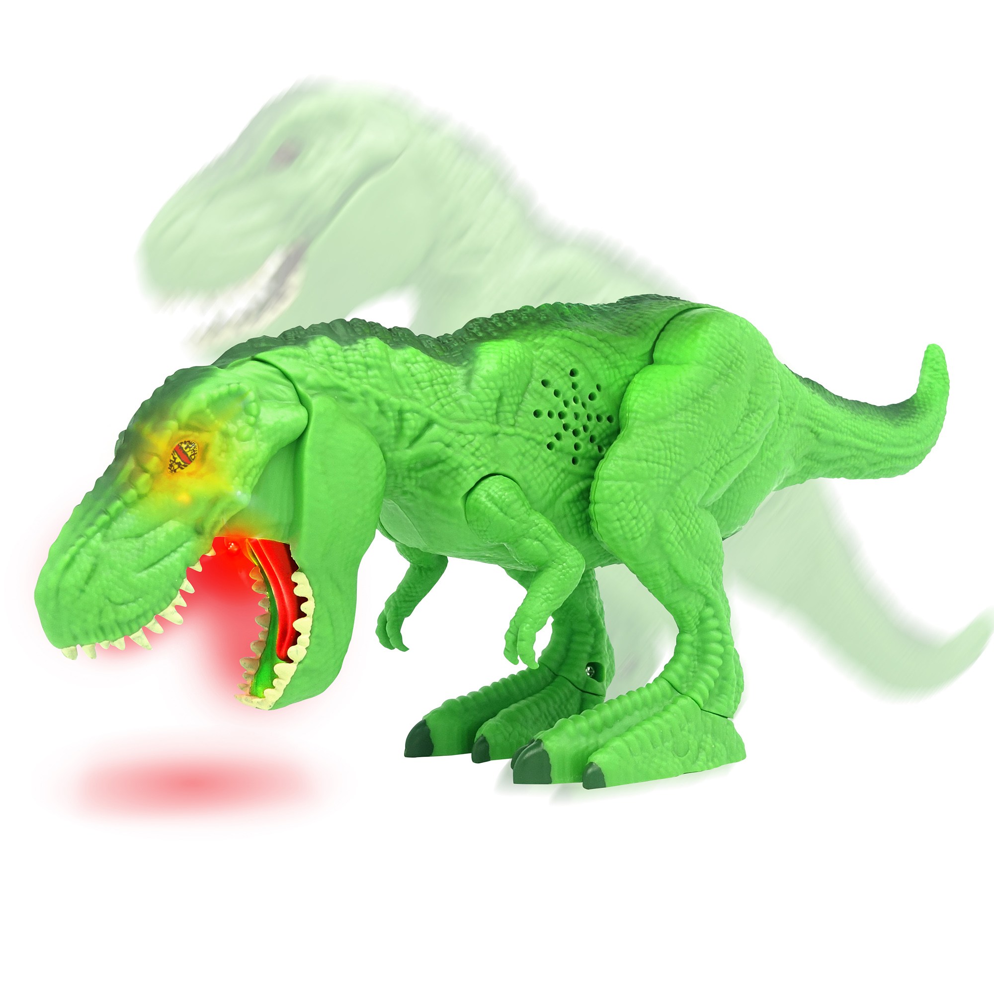 Mighty Megasaur: Bend & Bite T-Rex with Lights & Sounds Age 3-8 Action Figure, Plastic Green (12.5")