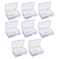 thumbnail image 1 of Mini caja de contenedores de almacenamiento rectangular transparente con tapa para accesorios, manualidades, tornillos, batería, 9,7*6,6*3,2 cm, de 8, 1 of 5
