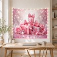 thumbnail image 5 of Pink Boxes and Flowers Tapestry Wall Hanging, 5 of 7