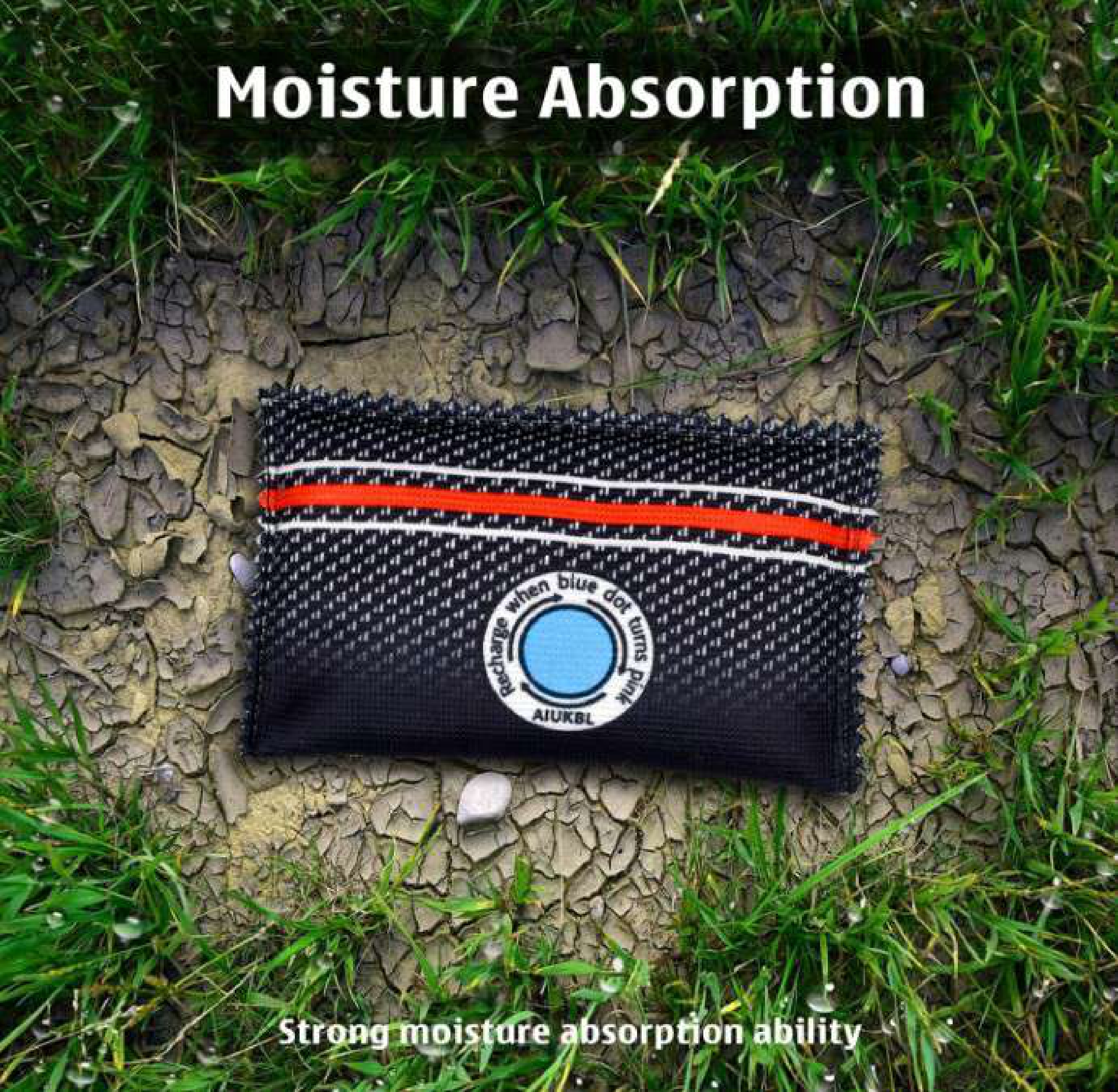 6 PACK! Reusable 120g Silica Gel Dehumidifier Bags, Dry Gun Safe Closet Car RV Cabinet Luggage Color Changing Rechargeable Desiccant, Black 6pcs