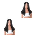 thumbnail image 3 of Vogacara Peluca de mujer, diadema de simulación, pelo falso largo ajustable, resistente al calor, portátil, lavable, decoración, Type1 NO1, 3 of 6