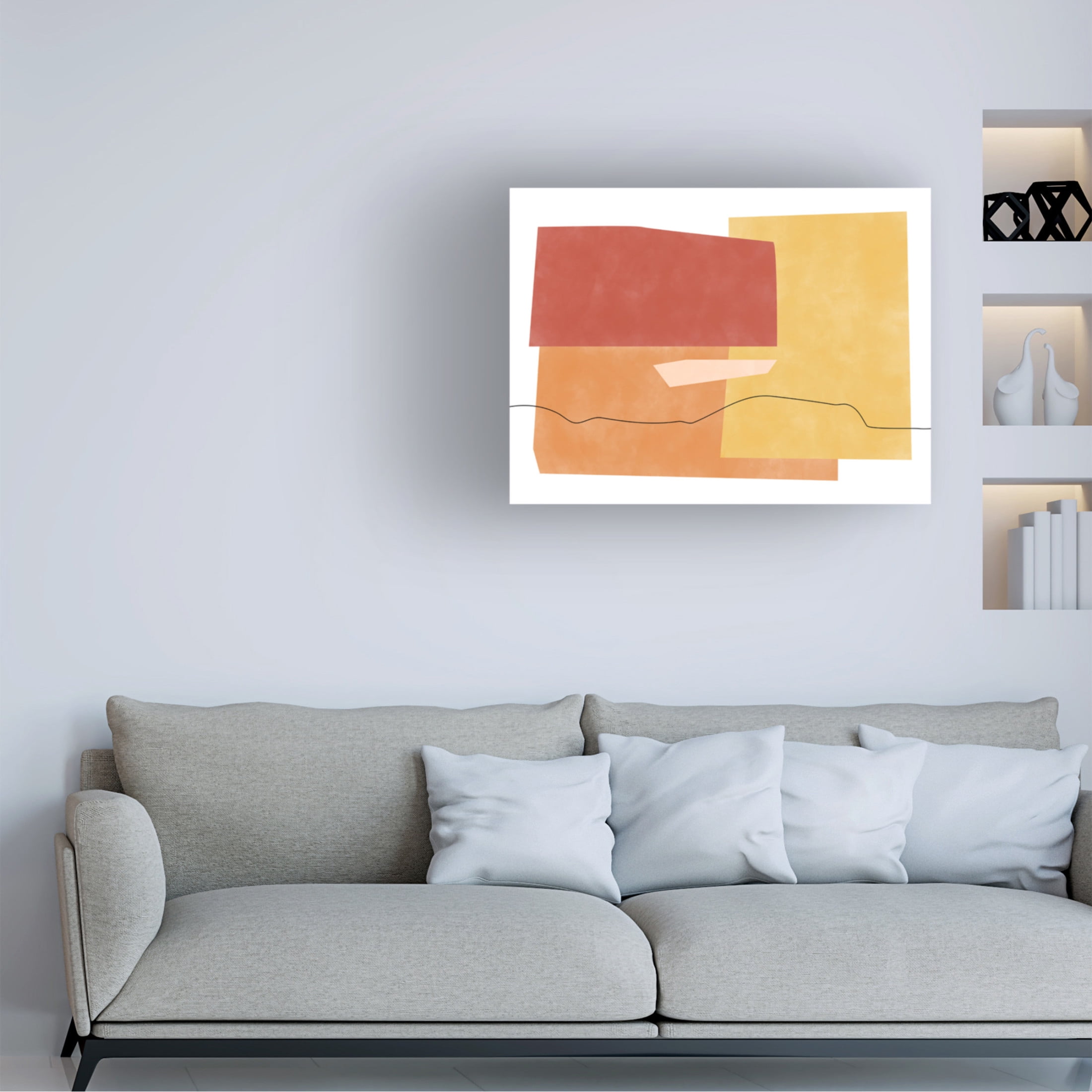 Trademark Fine Art Elena Ristova abstractyellow20 Canvas Wall Art