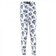 thumbnail image 5 of Touched by Nature Baby, Toddler, Big Kids and Youth Girl Organic Cotton Leggings 4pk, Navy Floral, 10 Years, 5 of 5
