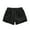 Black, variant on JoyHoop Girl's Mid Rise Ripped Hem Straight Leg Jean Denim Shorts with Pocket