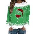 thumbnail image 2 of Agifergs Chandail pour Femmes Automne, T-Shirt Imprimé de Mode pour Femmes, Blouse à Manches Longues, Hauts Décontractés à Col Rond, Chandails à Capuchon, 2 of 4