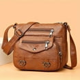 thumbnail image 2 of Crossbody Bags for Women Pocketbooks Soft PU Leather Purses and Handbags Multi Pocket Vintage Shoulder Bag with Heart Decor Brown, 2 of 9