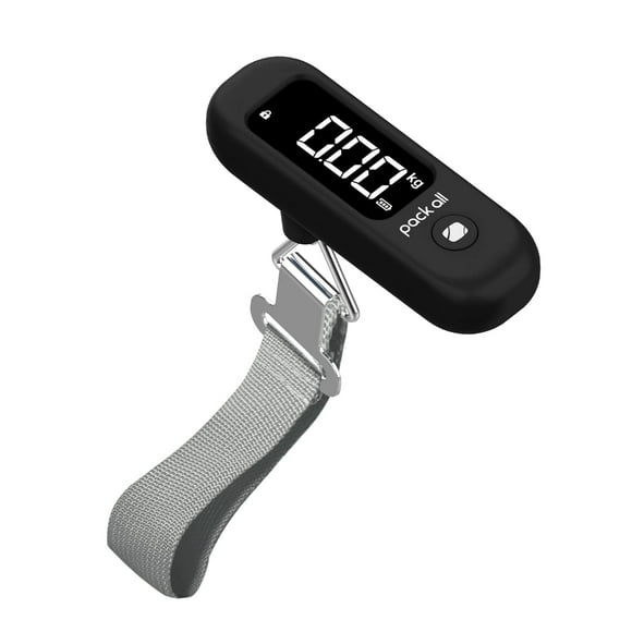 Paquete de básculas para equipaje, portátil, digital, 50 kg, LCD, color negro