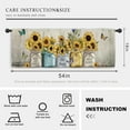 thumbnail image 3 of Rustic Sunflower Farmhouse Kitchen Curtain Valance 54W x 18H Rod Pocket Quotes Motivational Inspirational Country Vintage Window Treatment for Living Room Bedroom Bathroom, 3 of 5