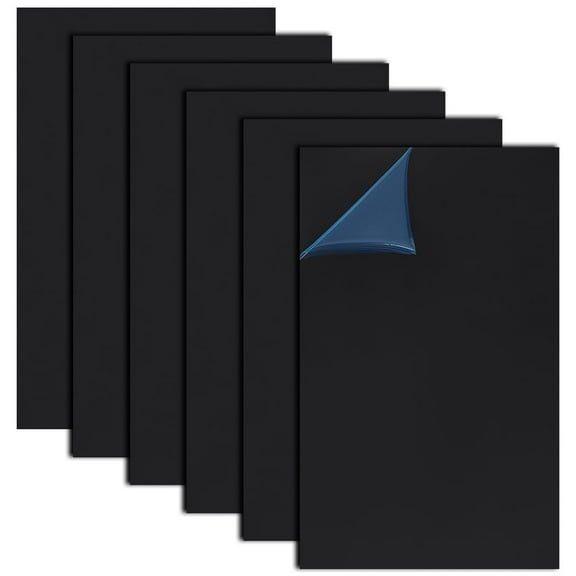 6 Sheets Black ABS Plastic Sheet 9.8x5.9 Inch ABS Plastic Panel 0.5mm Thick Hard Plastic Sheet Polystyrene Flexible Plastic Board Sheet for Building Model Material Supplies