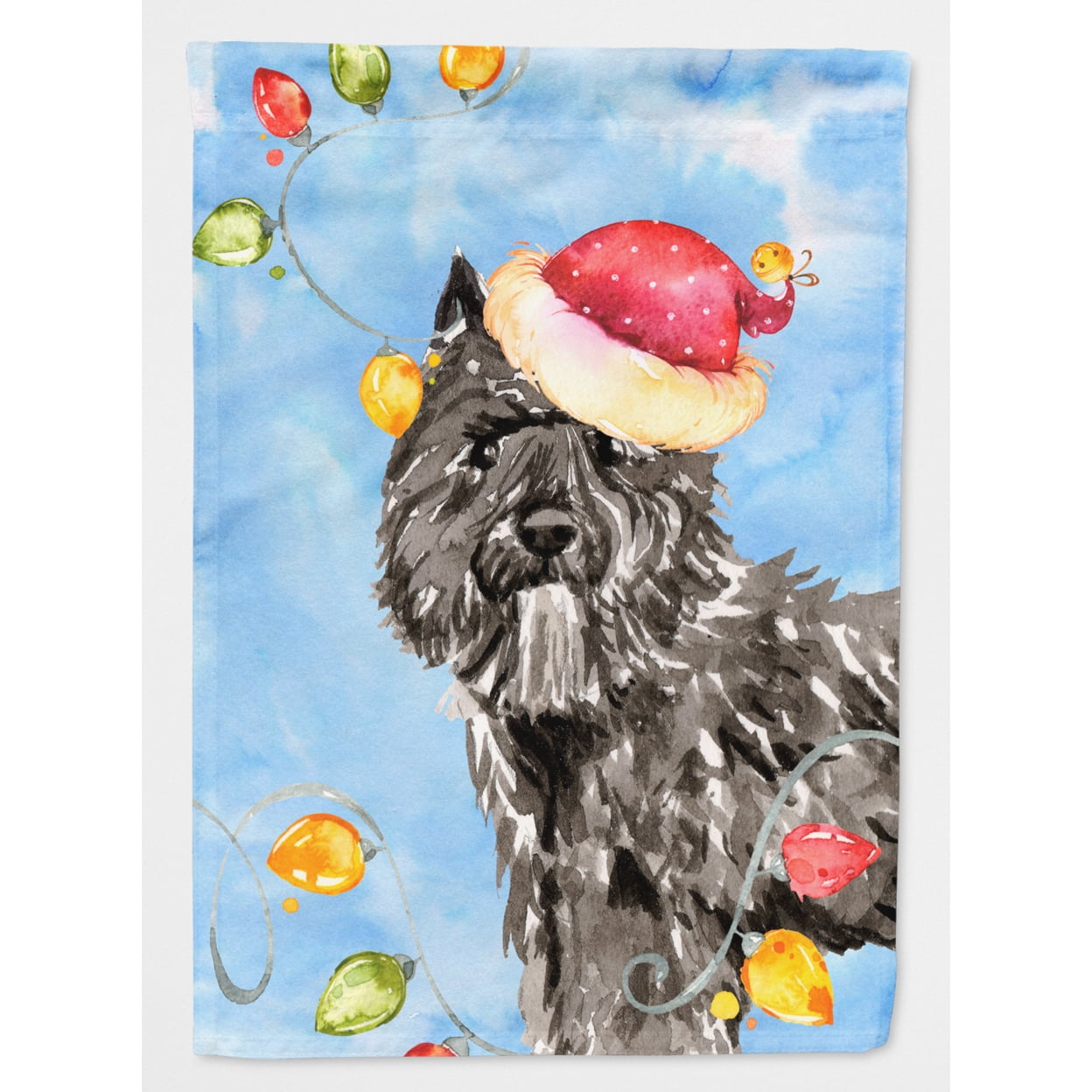 Carolines Treasures CK2470CHF Christmas Lights Bouvier des Flandres Flag Canvas House Size Large multicolor