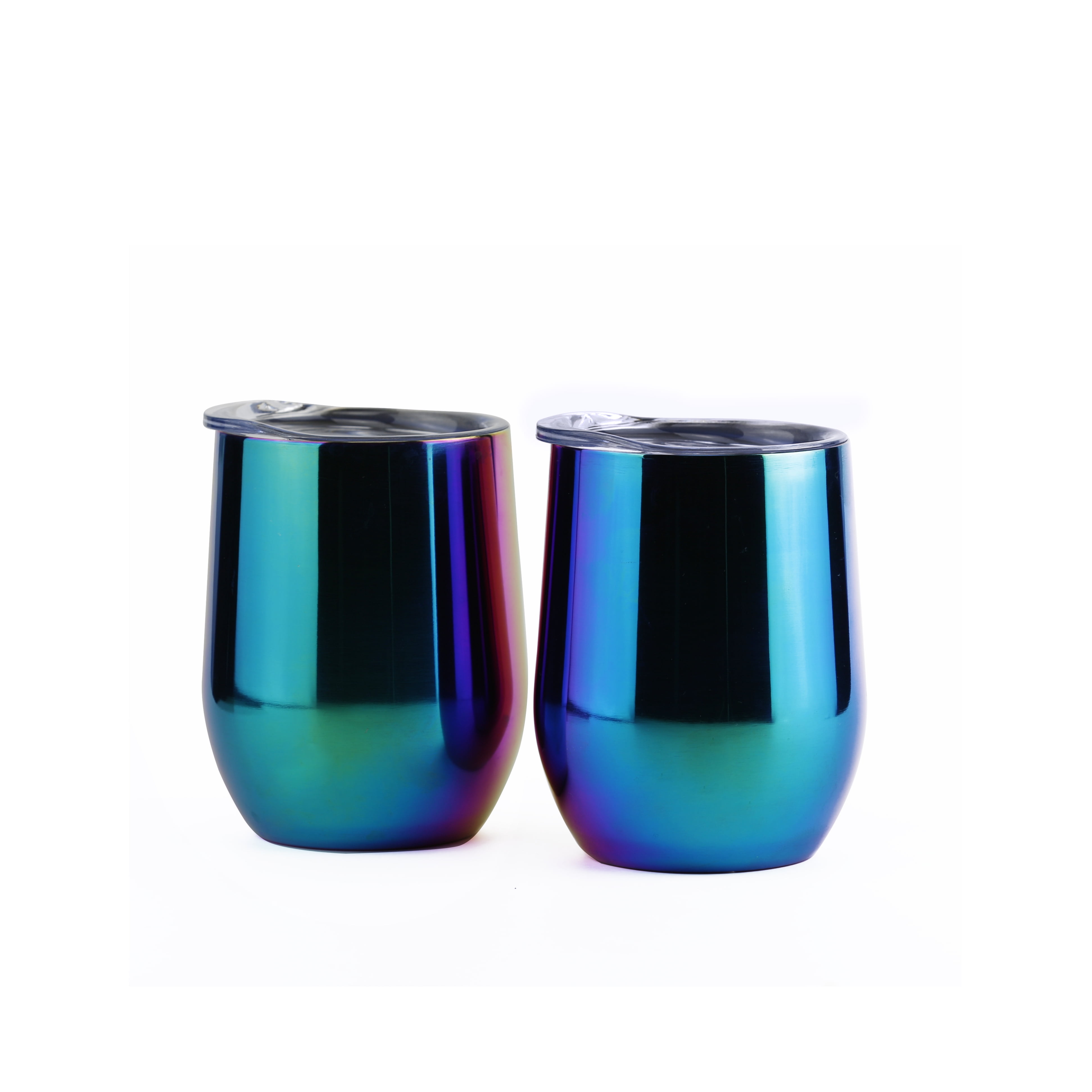 Bar340 by Cambridge Set of 2, 12Ounce Rainbow Stemless Wine Tumblers