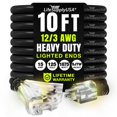 thumbnail image 1 of Cable de extensión LifeSupply USA de 10 pies/3 m, calibre 12/3, 3 salidas, 1 of 8