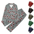thumbnail image 4 of Girls Pajamas Girls Pajama Set Children's Casual Printed Button Down Lapel Long Sleeve Top And Pants Pajamas Set, 4 of 4