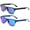 2 Pack Black/Blue & Blue/Blue, variant on 2 Pairs Newbee Fashion - "Reeves" Kyra Kids Fashion Mirrored Lenses Style Children Boys Sunglasses with UV Protection