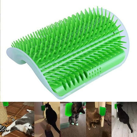 Cat Massage Device, Self Groomer With Catnip Pet Toy For Cat Brush Comb, Lovely Pet Products Cats Supplies (Green)