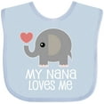 thumbnail image 3 of Inktastic Nana Loves Me for Grandkids Boys or Girls Baby Bib, 3 of 4