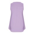thumbnail image 5 of Royisotas Casual Plus Size Cami Summer Purple Sleeveless Camisoles for Women Button Pleated V-Neck Solid Color Cami Tops, 5 of 5