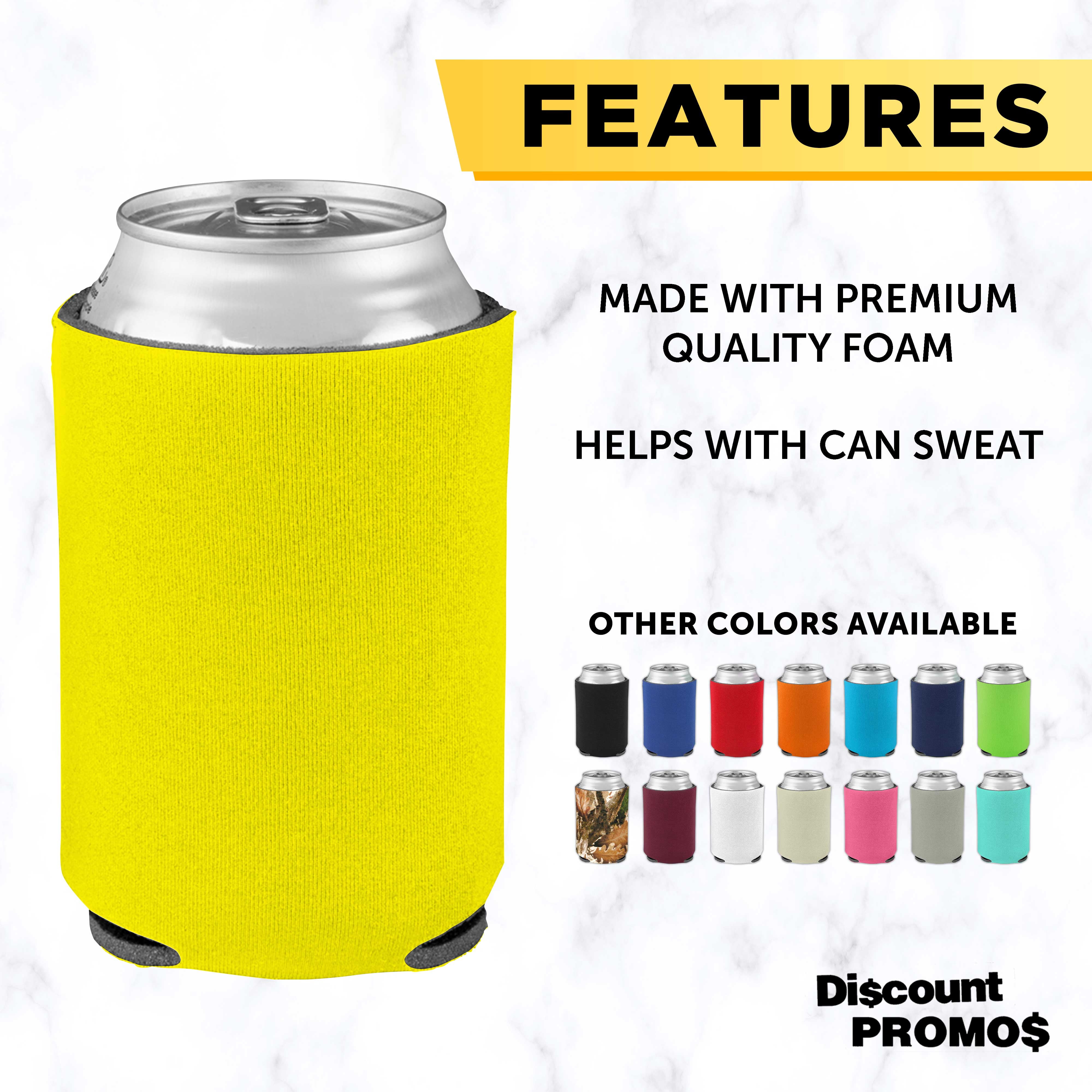 Collapsible Can Coolers Set of 25, Bulk Pack - Keep Your Beer Cold, Insulated Can Holder - Yellow