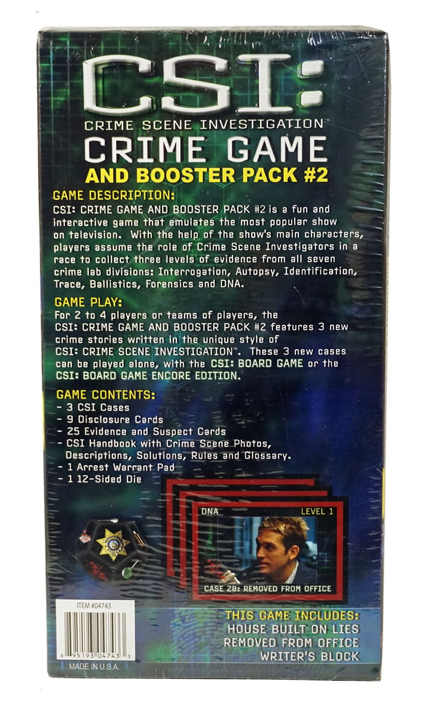 CSI: Crime Scene Investigation Board Game - Solve Murder Mysteries With Evidence & Forensics