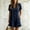 Navy, variant on Womens Short Sleeve Button Down Rompers Collared V Neck Ruffle Hem Rompers Summer Casual Beach Vacation Playsuits Jumpsuits