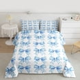 thumbnail image 2 of Feelyou Princess Blue Bow Twin Comforter Sets, Kawaii Lines Bowknot Bedding Set, 2-Piece, 2 of 8