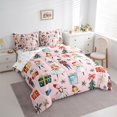 thumbnail image 3 of Manfei Cute Nutcracker Twin Bedding Sets 7pcs for Kids, Christmas Tree Snowflake Bedding Comforter Set, Pink Merry Xmas Sheet Sets, Super Cozy Room Decor, 3 of 8