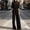 Black, variant on IUYRTFE Women 3 Piece Sheer Sleeve Jumpsuit Set with Cami and Wide Leg Pants for Formal Evening Events