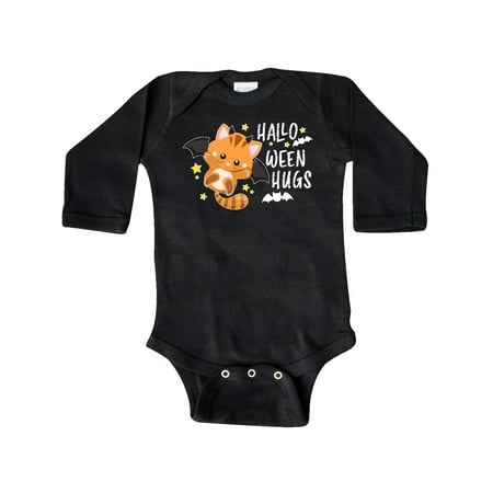 

Inktastic Halloween Hugs with Cute Vampire Cat Bat Gift Baby Boy or Baby Girl Long Sleeve Bodysuit