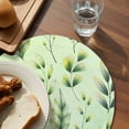 thumbnail image 3 of Green Leaves Round 15 Inch Placemats Set of 8, Summer Botanical Farmhouse Leaf HeatResistant Non Slip Place Mats for Dining Table, Wipeable Braided Kitchen Table Mats for Housewarming, 3 of 9