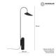 thumbnail image 2 of Lampara de Piso SKANDIGLOW Marmol Negro Decorativas Moderna Luz Led, 2 of 5