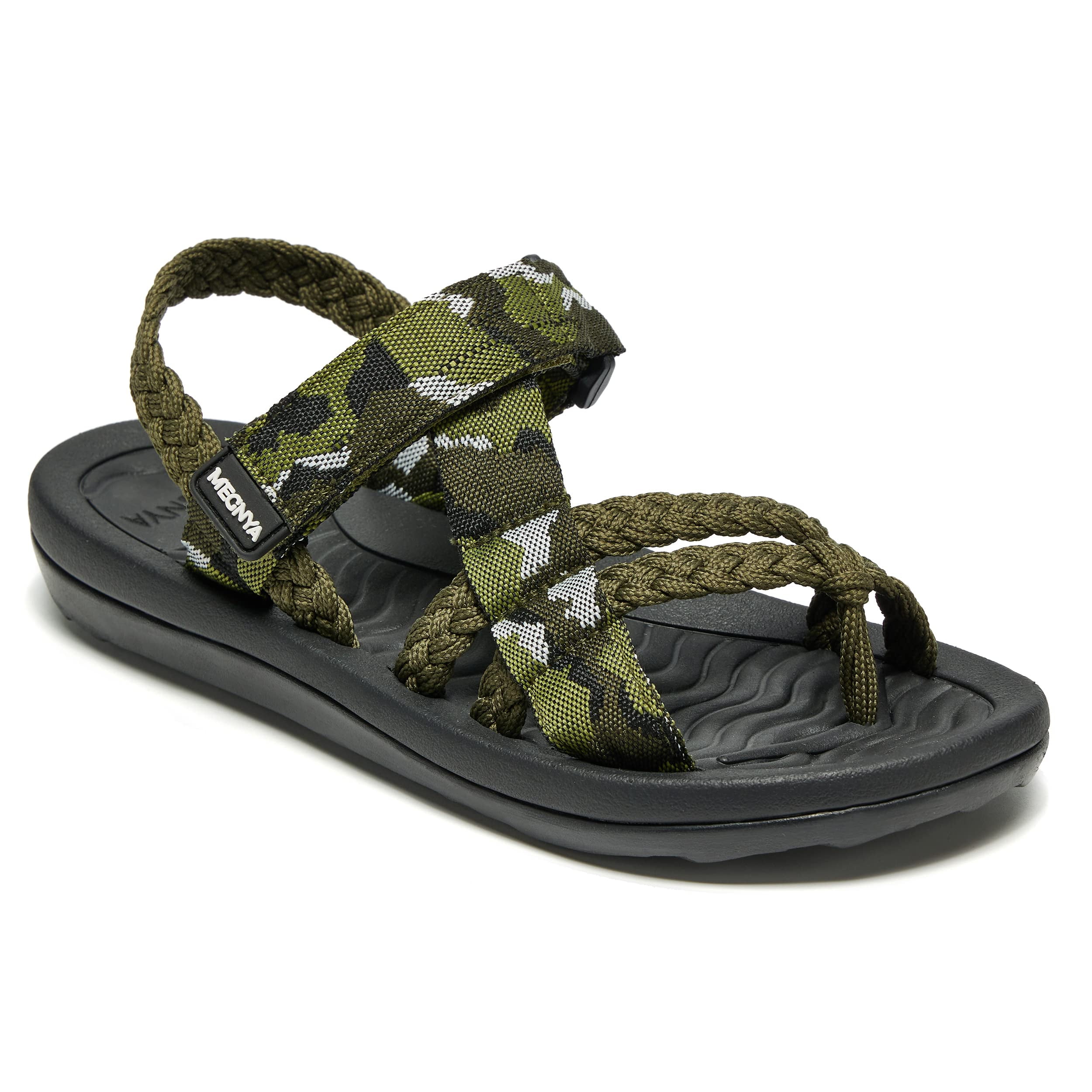 MEGNYA Hiking Sandals for Women, Comfortable Walking Flip Flop Sandals with Arch Support