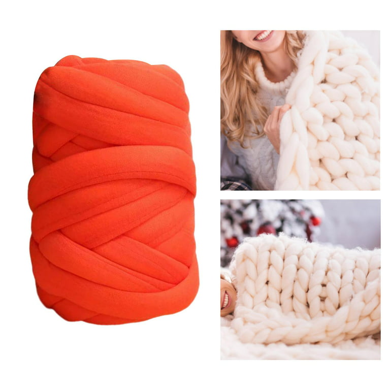 Chunky Yarn Jumbo Tubular Yarn Arm Knit Yarn Crocheting Hand Knit Washable  Soft 250G Weight Yarn for Crochet Pillow Baskets Pet Bed Sweaters Black 