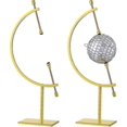 thumbnail image 1 of Pcs Medium Golden Toned Sphere Holder Metal Caliper Stand Caliper Style Crystal Display Stand For Rock Coin Egg Shell Gem Mineral Ornament, 1.73 X 2.8, 1 of 5