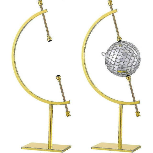 Pcs Medium Golden Toned Sphere Holder Metal Caliper Stand Caliper Style Crystal Display Stand For Rock Coin Egg Shell Gem Mineral Ornament, 1.73 X 2.8