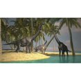 thumbnail image 1 of Brachiosaurus Dinosaurs Grazing At The Waters Edge Poster Print, 18 x 10, 1 of 1