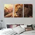 thumbnail image 3 of COMIO Lion Animal Canvas Print Wall Art Honorable and Confident Lion and Red Rose Stretched and Framed Ready to Hang for Living Room Bedroom Home Office Wall Decor Artwork, 3 of 4