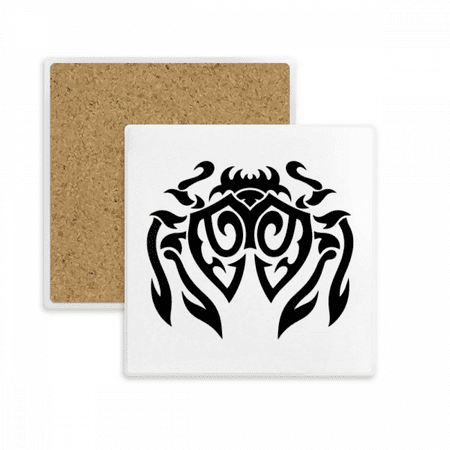

Black Illustration Spider Insect Pattern Square Coaster Cup Mat Mug Subplate Holder Insulation Stone