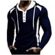 thumbnail image 2 of pstuiky hombres de manga larga, Sudadera con capucha, manga larga, botones y bolsillo para hombre camisetas de hombre s, 2 of 8