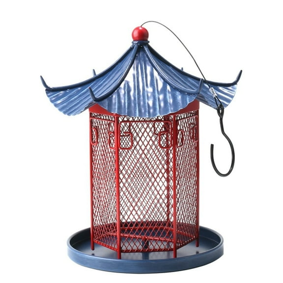 Outdoor Hanging Bird Feeder, Food Feeder, Balcony, Courtyard Garden, Villa, Garden, Metal Pavilion Decoration