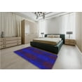 thumbnail image 4 of Ahgly Company Indoor Rectangle Patterned New Midnight Blue Area Rugs, 5' x 8', 4 of 6
