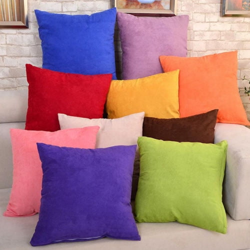 HURRISE Cushion Cover Pillow Case Solid Color Cotton Canvas Cushion Cover Home Decor Throw Pillow Case Lounge
